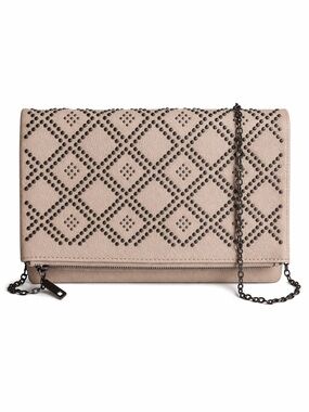 Studded Clutch with Chain Strap
